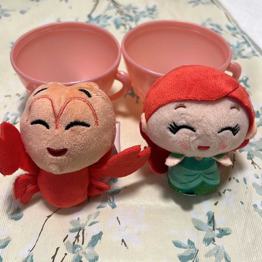 Just Play Disney Princess Mini Teacup Capsule Plush Collectibles, 2 Pack